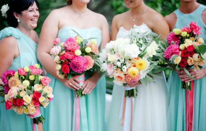 Bright Wedding Bouquets