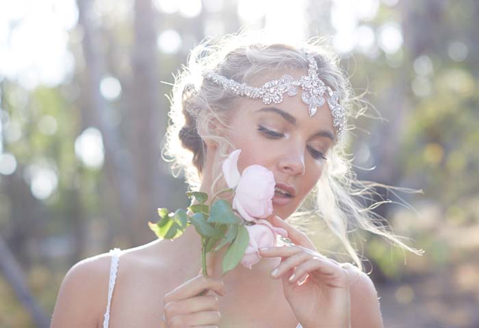 Anna Campbell Headpiece 35mm Wedding Photography