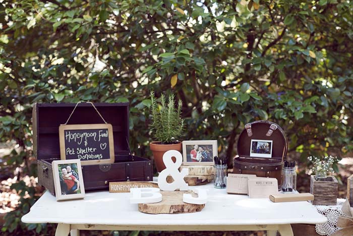 Wedding guestbook table