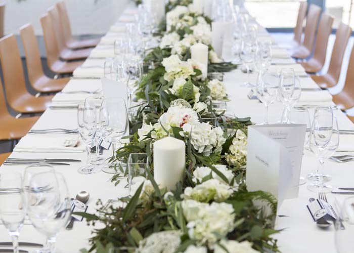 a nautical wedding in port melbourne wedding banquet table