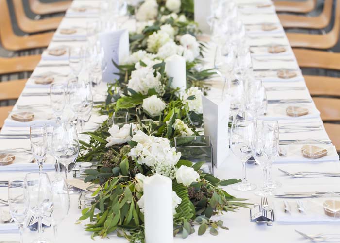 Wedding Table with Floral Runner