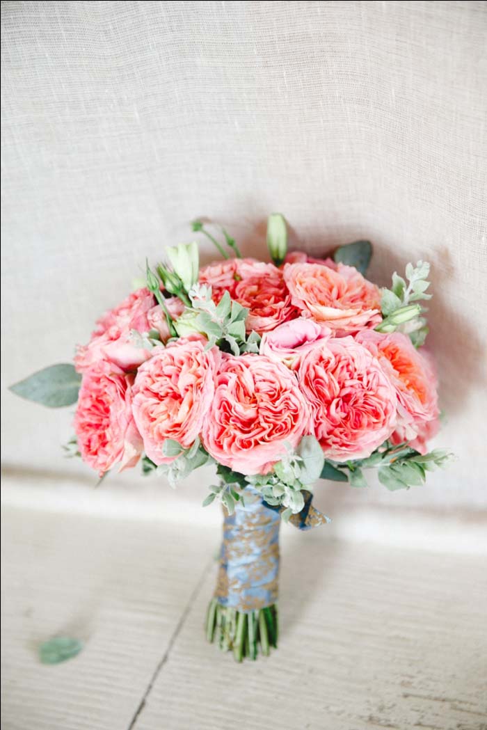 Bride's Bouquet in Coral Pink