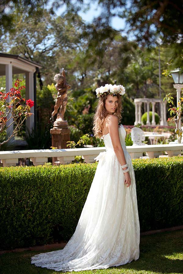 Diane Lewis Couture Wedding Dress Train