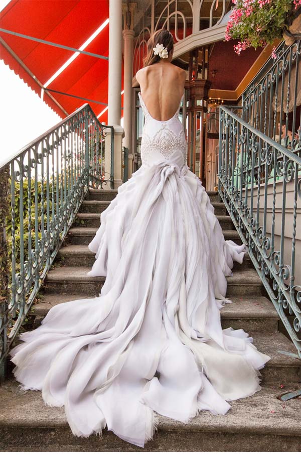J'aton Couture Wedding Dress Train