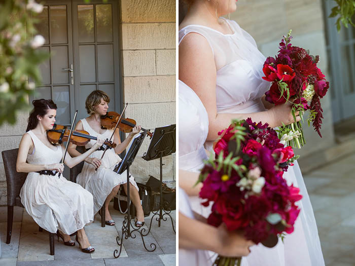 Wedding Violinist and flowers