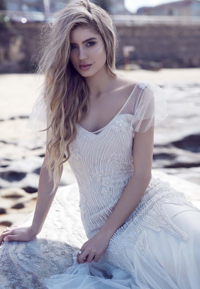 Beach Wedding Dress by Louise Alvarez Couture