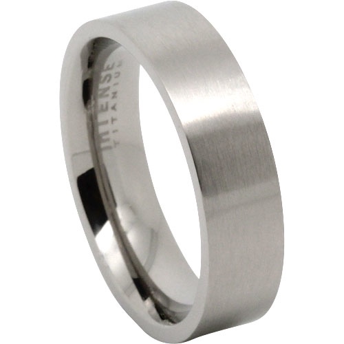 Titanium Satin Finish Mens Wedding Ring