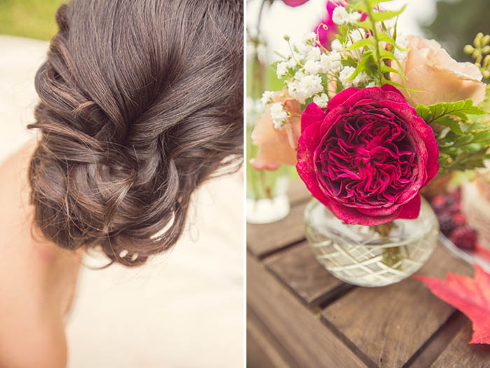 Wedding Hair Style and Flowers