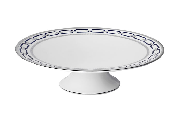 Vera Wang With Love Nouveau Indigo Footed Cake Plate