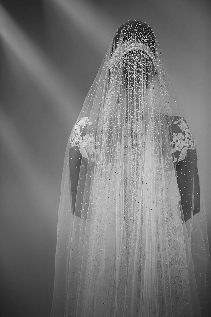 Bride in J'Aton Gown and veil