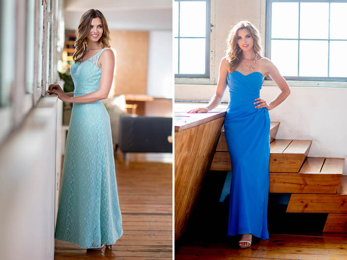 Colour By Kenneth Winston Blue Bridesmaids Dress