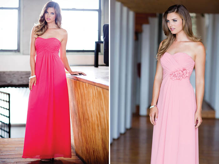 Colour By Kenneth Winston Pink Bridesmaids Dress
