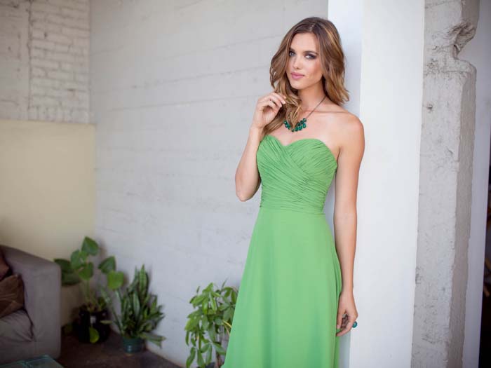 Colour By Kenneth Winston Green Bridesmaids Dress
