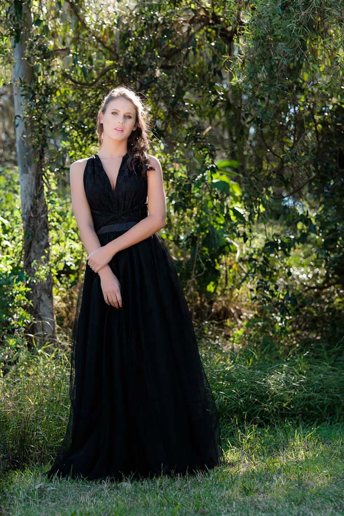 Goddess by Nature Bridesmaids Gowns in Black