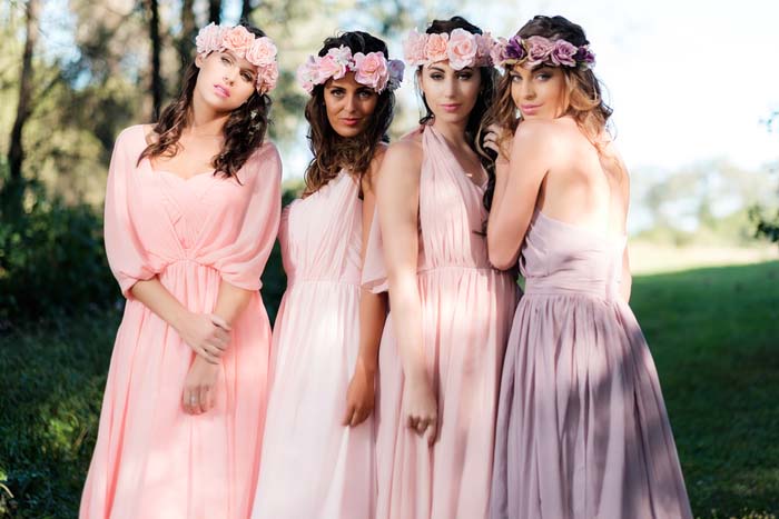 Goddess by Nature Pastel Bridesmaids Gowns