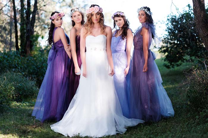Goddess by Nature Wedding Dress and Bridesmaids Gowns