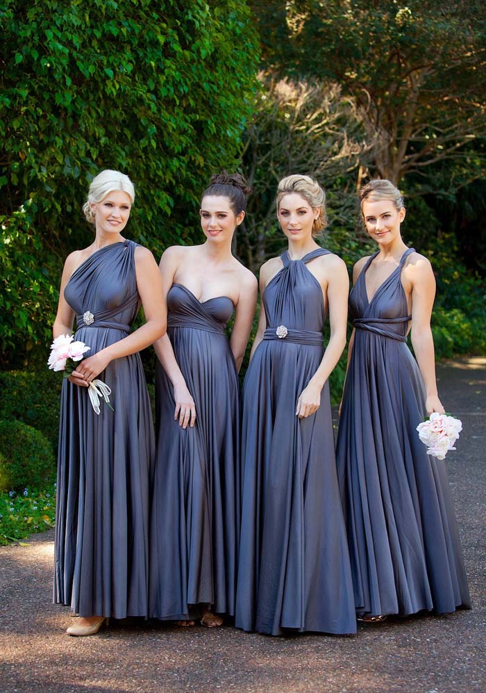 Goddess by Nature Bridesmaids Gowns in Purple