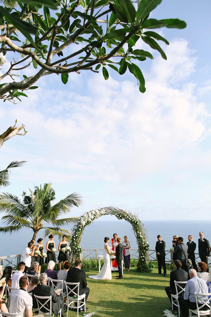 outdoor tropical wedding ceremony