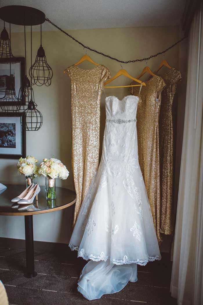 gold sparkly bridesmaid dresses