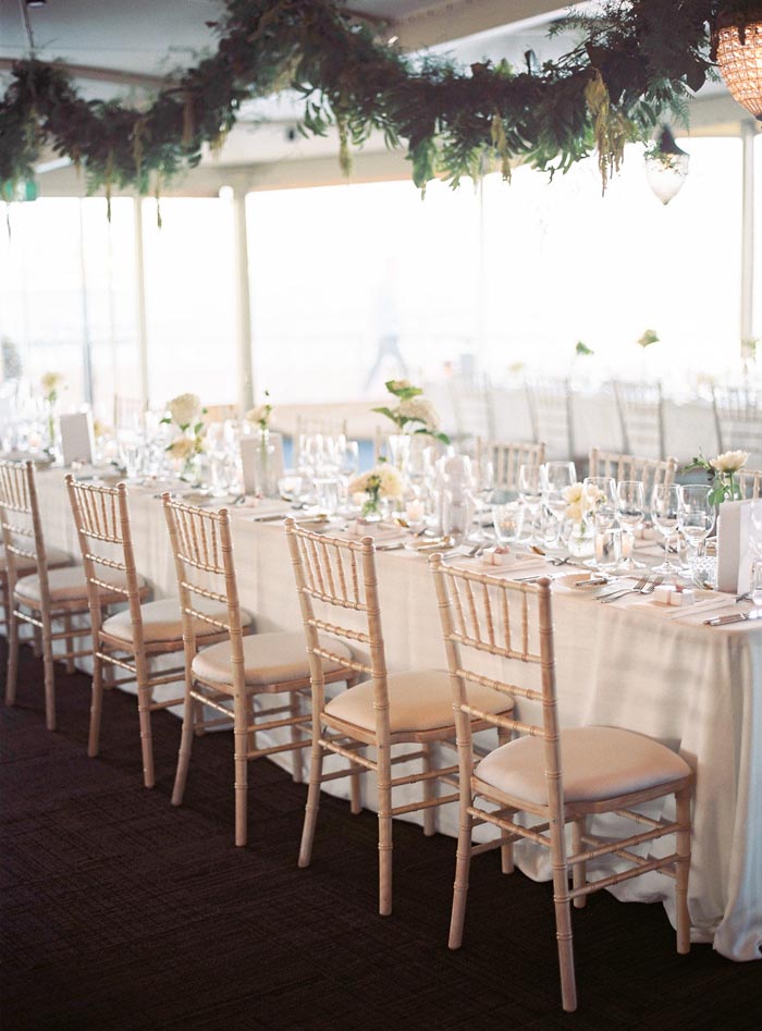 minimalist fresh wedding reception