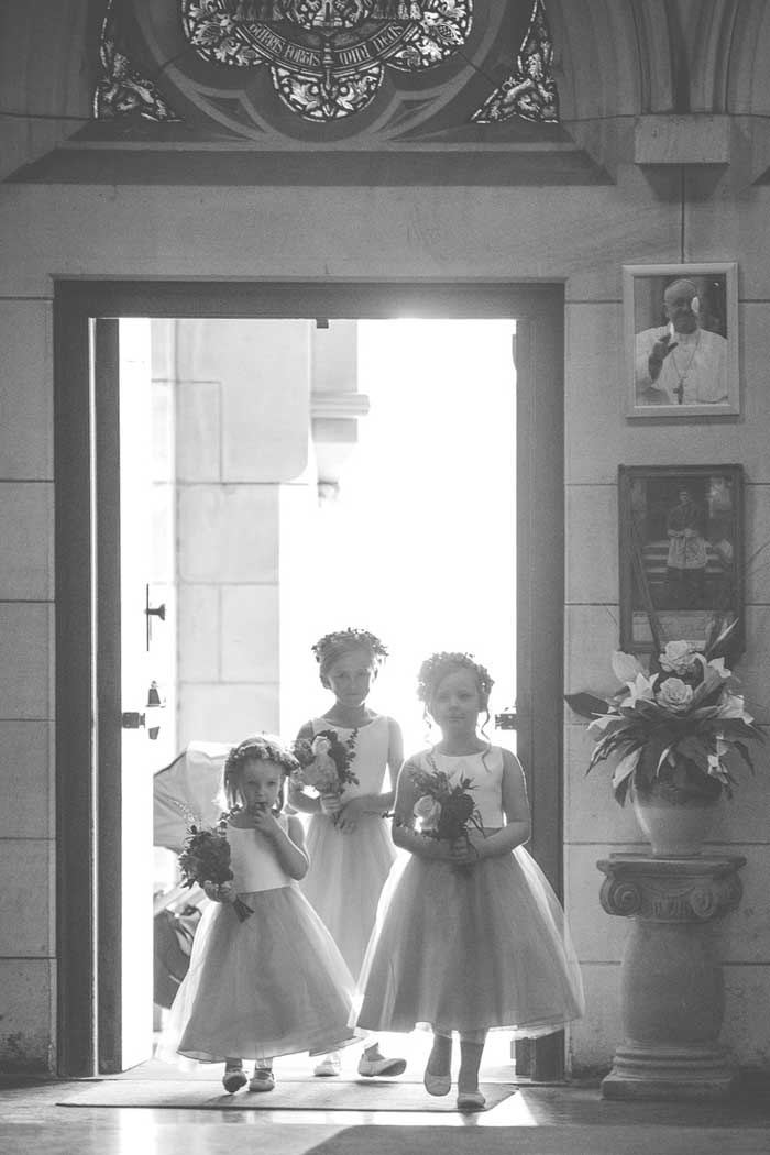 cute flower girls for a traditional wedding