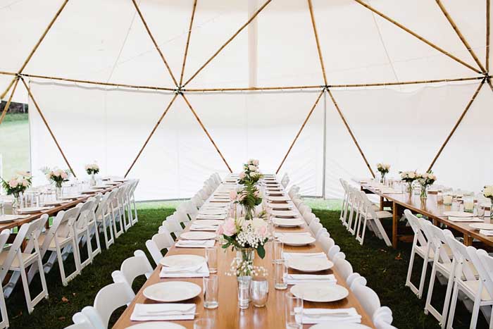 rustic marquee tent wedding