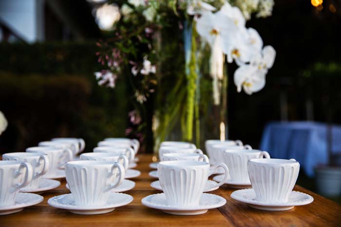 tea cups for the reception