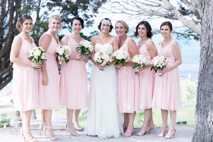 Pink bridesmaids