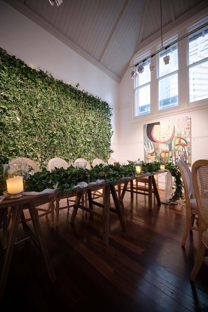 greenery and foliage bridal table