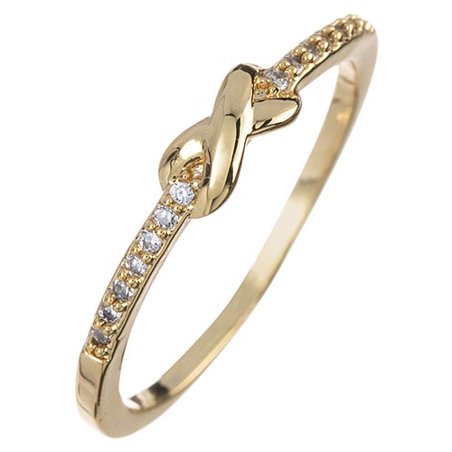 Gold Infinity and Gemstone Promise Ring