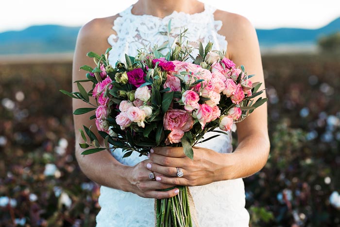 rustic country wedding pink roses