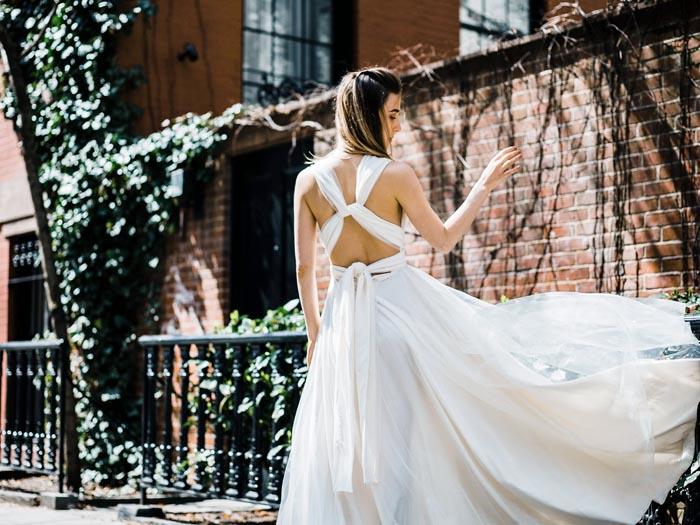 Soft and Dreamy Bridesmaids Gowns by Goddess by Nature - Modern Wedding