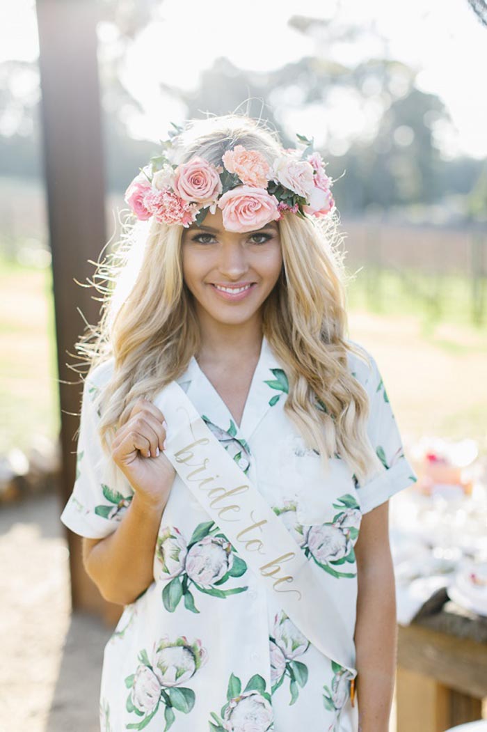 flower girl sash for hen party