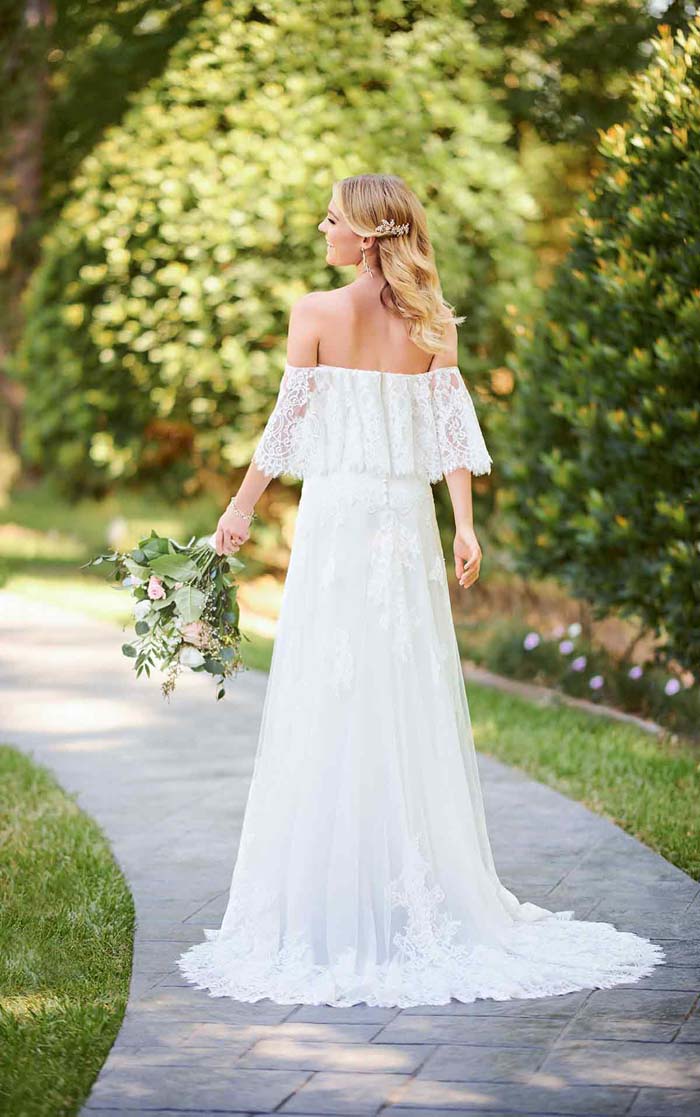 Bohemian lace wedding dress stella york