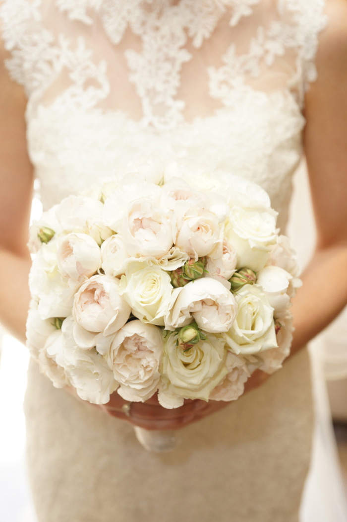 Bountiful Bridal Bouquet - Bed Of Roses