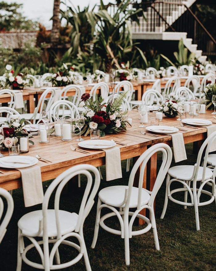 long styled wedding tables