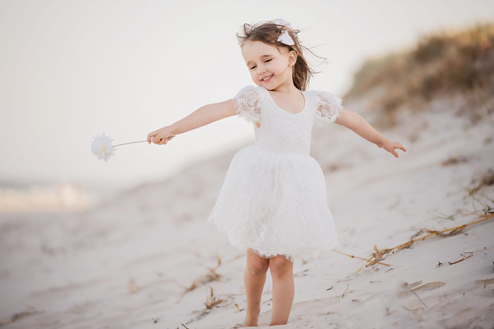 Simple Toddler Clothing Girl Outfit Flower Girl Dress Boho Baby Girl Dress