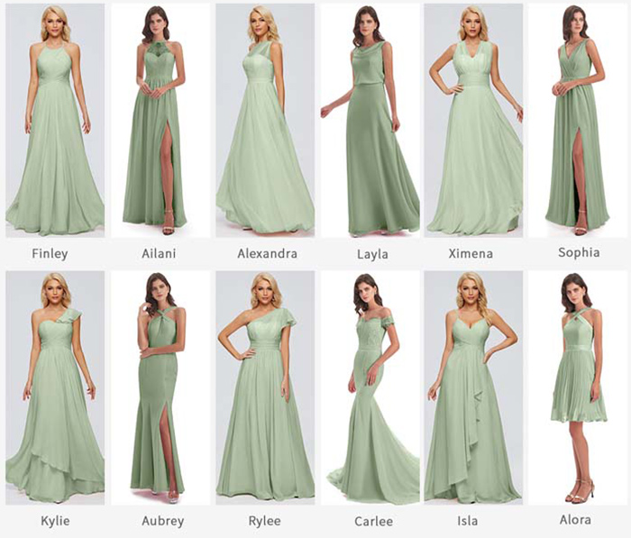 10 Stunning Dusty Sage Bridesmaid Dresses In Every Style