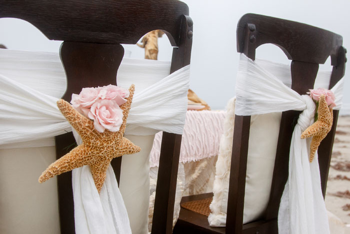 Beach Wedding Chair Decorations