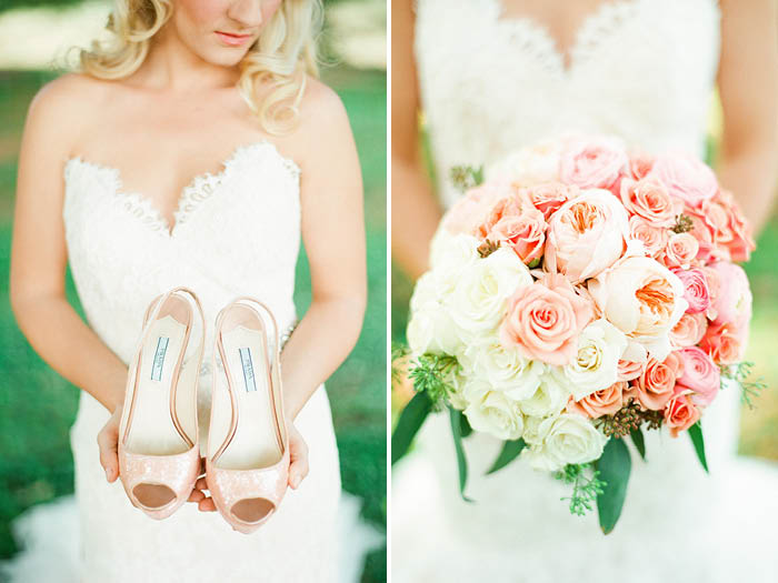 Wedding Shoes and Wedding Bouquet Lindsay Madden Photography